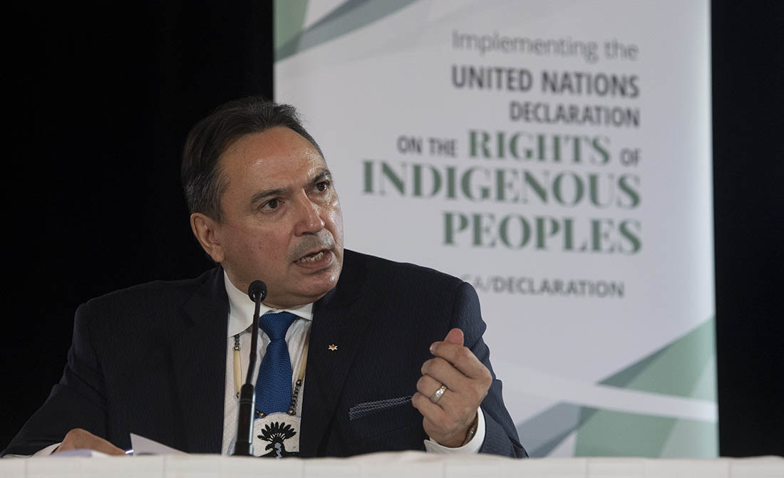 National Chief Perry Bellegarde Speaking about the United Nations Declaration on the Rights of Indigenous Peoples