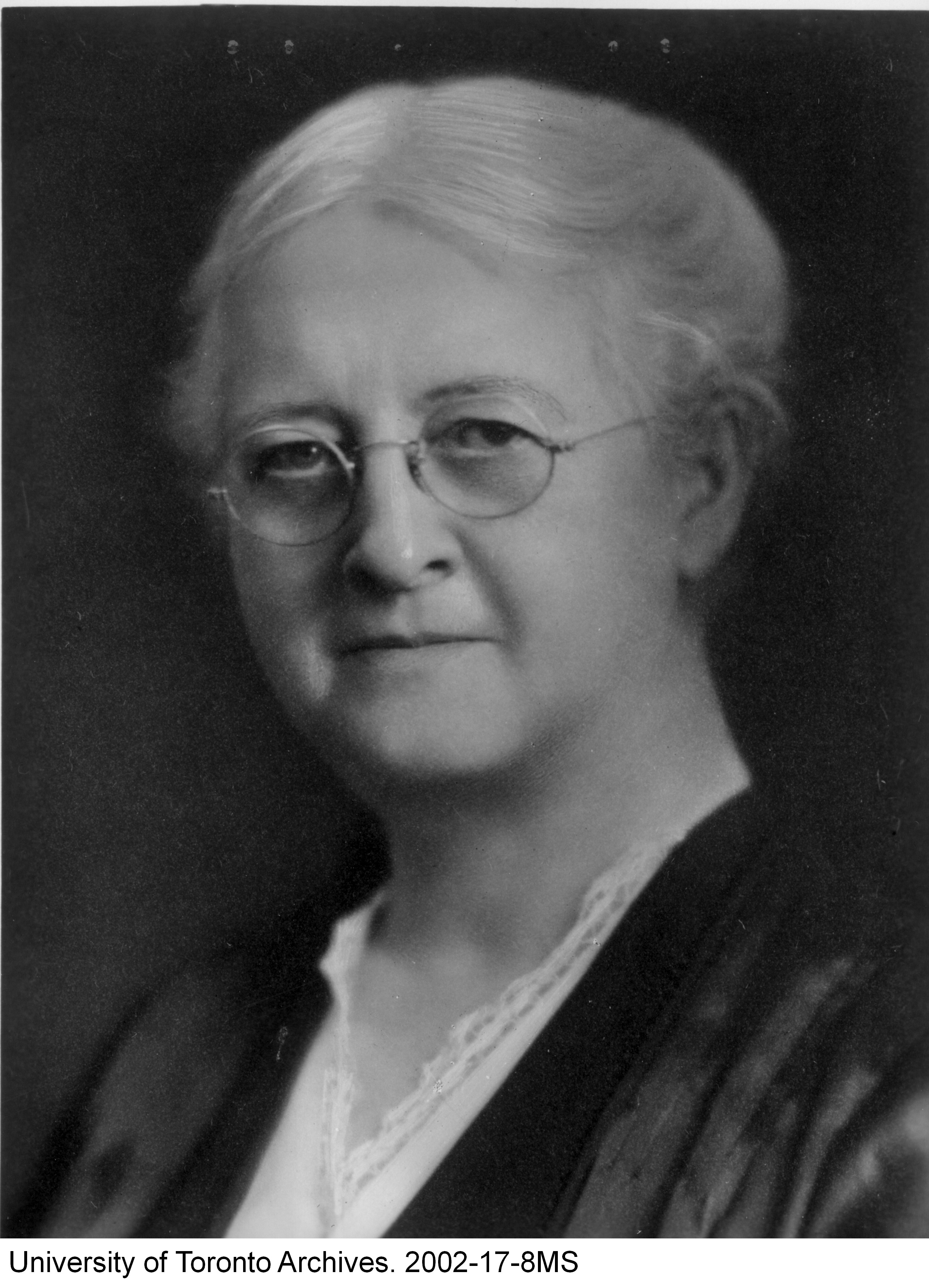 Clara Benson, c. 1945. After graduating with her doctorate, Benson worked at the University of Toronto’s Lillian Massey School of Domestic Science, becoming one of the university’s first female professors in 1920. Benson retired in 1945.