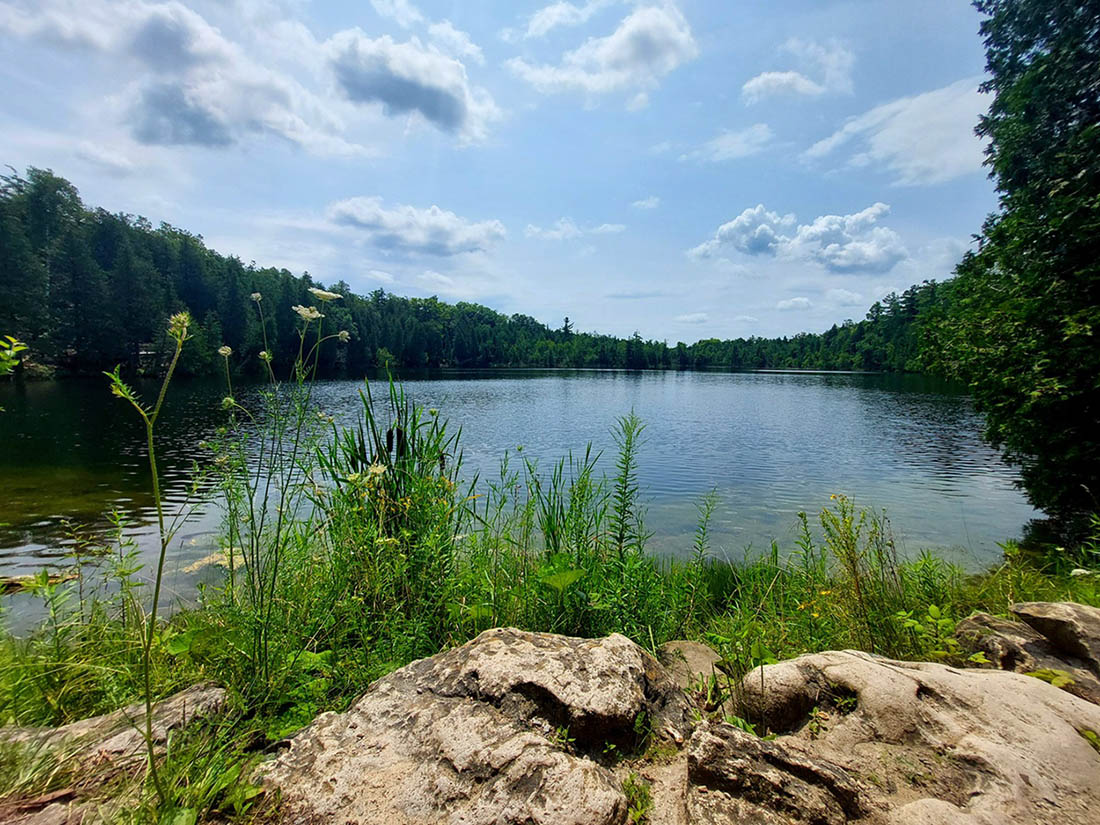 Low-angle photograph of Crawford Lake