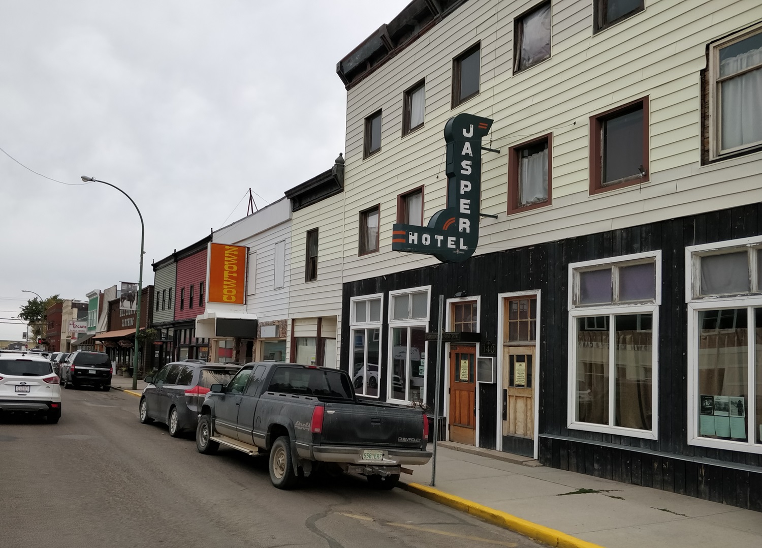 Main street of small town.