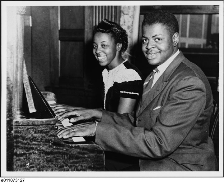 Oscar Peterson with his sister, Daisy