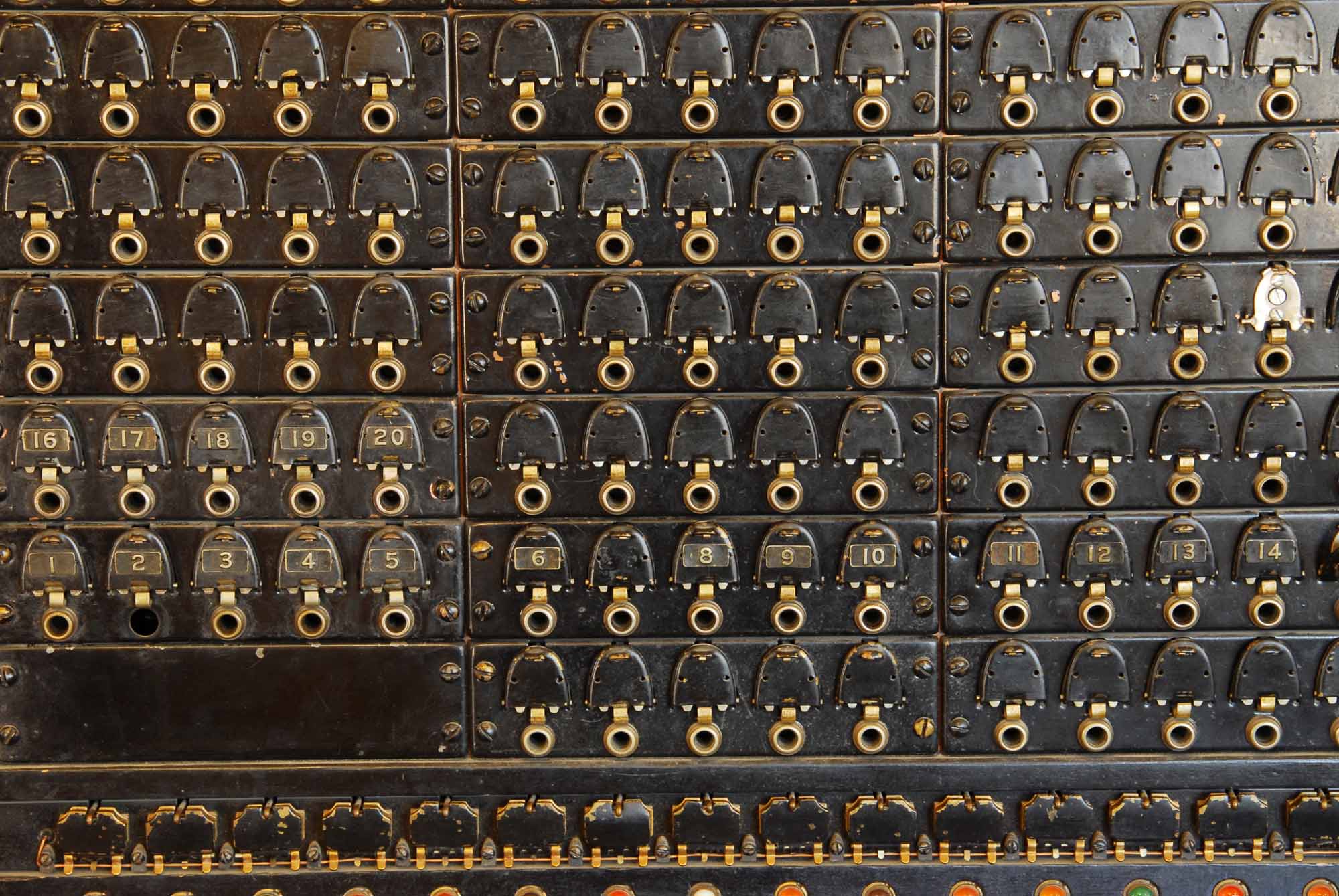 Vintage telephone switchboard