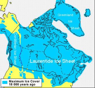 Glaciation, il y a 18 000 ans