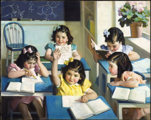 Quintuplées Dionne - Journées à l'école, 1938