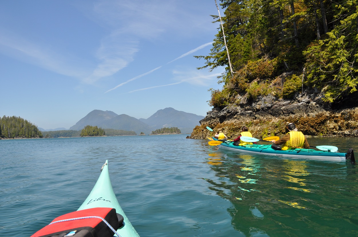 Kayakers in Nootka Sound.